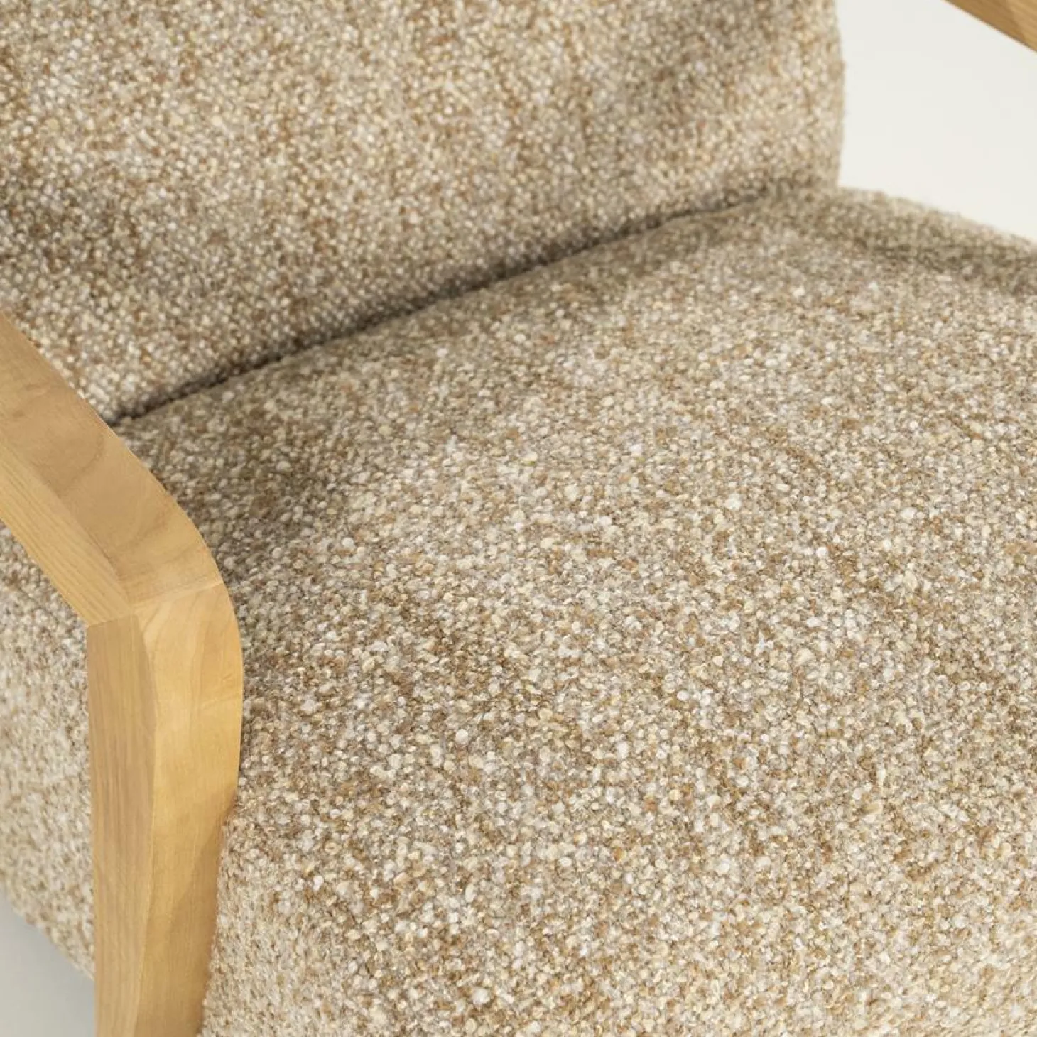 Fauteuil Olek Bouclé - Taupe - Loft24.nl