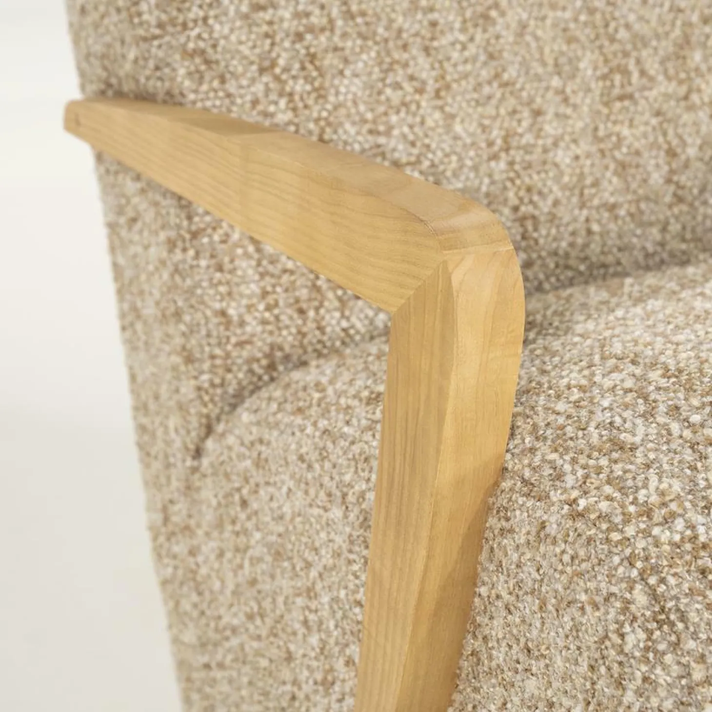 Fauteuil Olek Bouclé - Taupe - Loft24.nl