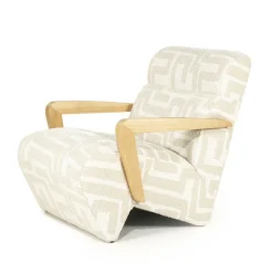 Fauteuil Olek Graffic Bouclé - Beige - Loft24.nl