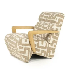 Fauteuil Olek Graffic Bouclé - Taupe - Loft24.nl
