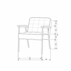 Fauteuil Patchwork PU - Naturel - Loft24.nl