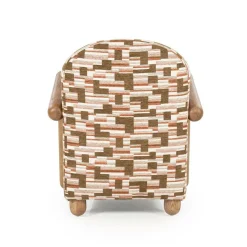 Fauteuil Retrova Bouclé en hout - print - Loft24.nl