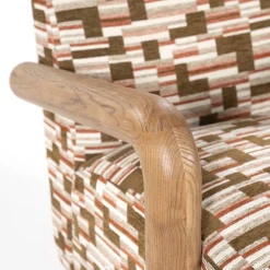 Fauteuil Retrova Bouclé en hout - print - Loft24.nl