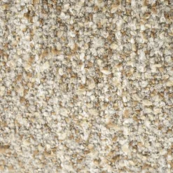 Fauteuil Reza Bouclé en bruin eikenhout - Beige - Loft24.nl