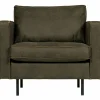 Fauteuil Rodeo Classic Gerecycled Leer - Army - Loft24.nl