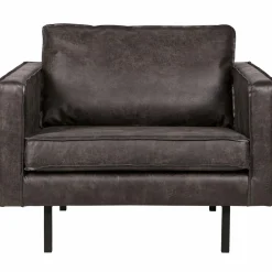 Fauteuil Rodeo Gerecycled Leer - Zwart - Loft24.nl