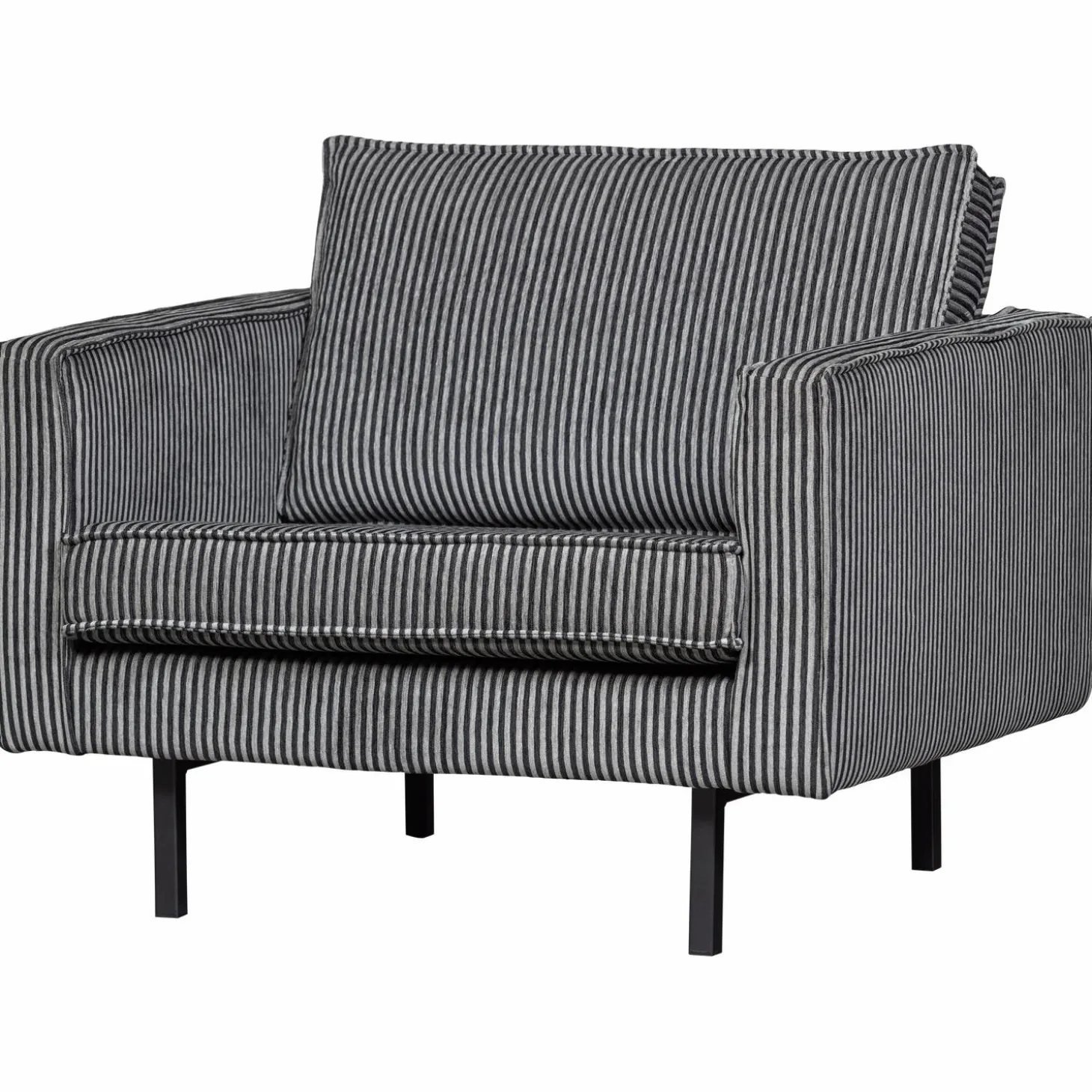 Fauteuil Rodeo Streep - Zwart Grijs - Loft24.nl