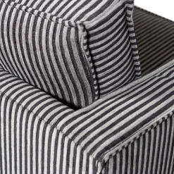 Fauteuil Rodeo Streep - Zwart Grijs - Loft24.nl