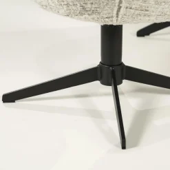 Fauteuil Ryan Met hocker Bouclé - Beige - Loft24.nl