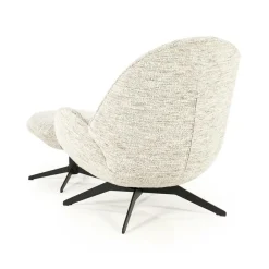 Fauteuil Ryan Met hocker Bouclé - Beige - Loft24.nl