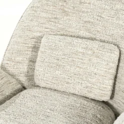 Fauteuil Ryan Met hocker Bouclé - Beige - Loft24.nl