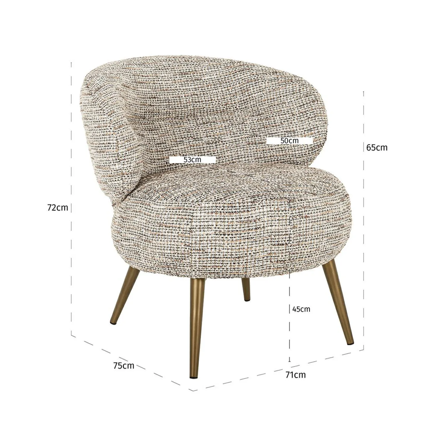 Fauteuil Sabor Be Trendy - Naturel - Loft24.nl
