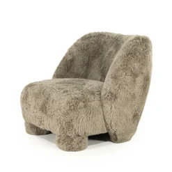 Fauteuil Samson Fluffy - Taupe - Loft24.nl