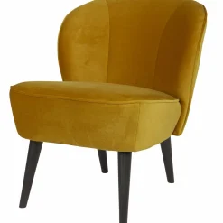 Fauteuil Sara Velvet - Okergeel - Loft24.nl