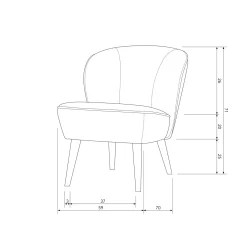 Fauteuil Sara Velvet - Warm Groen - Loft24.nl