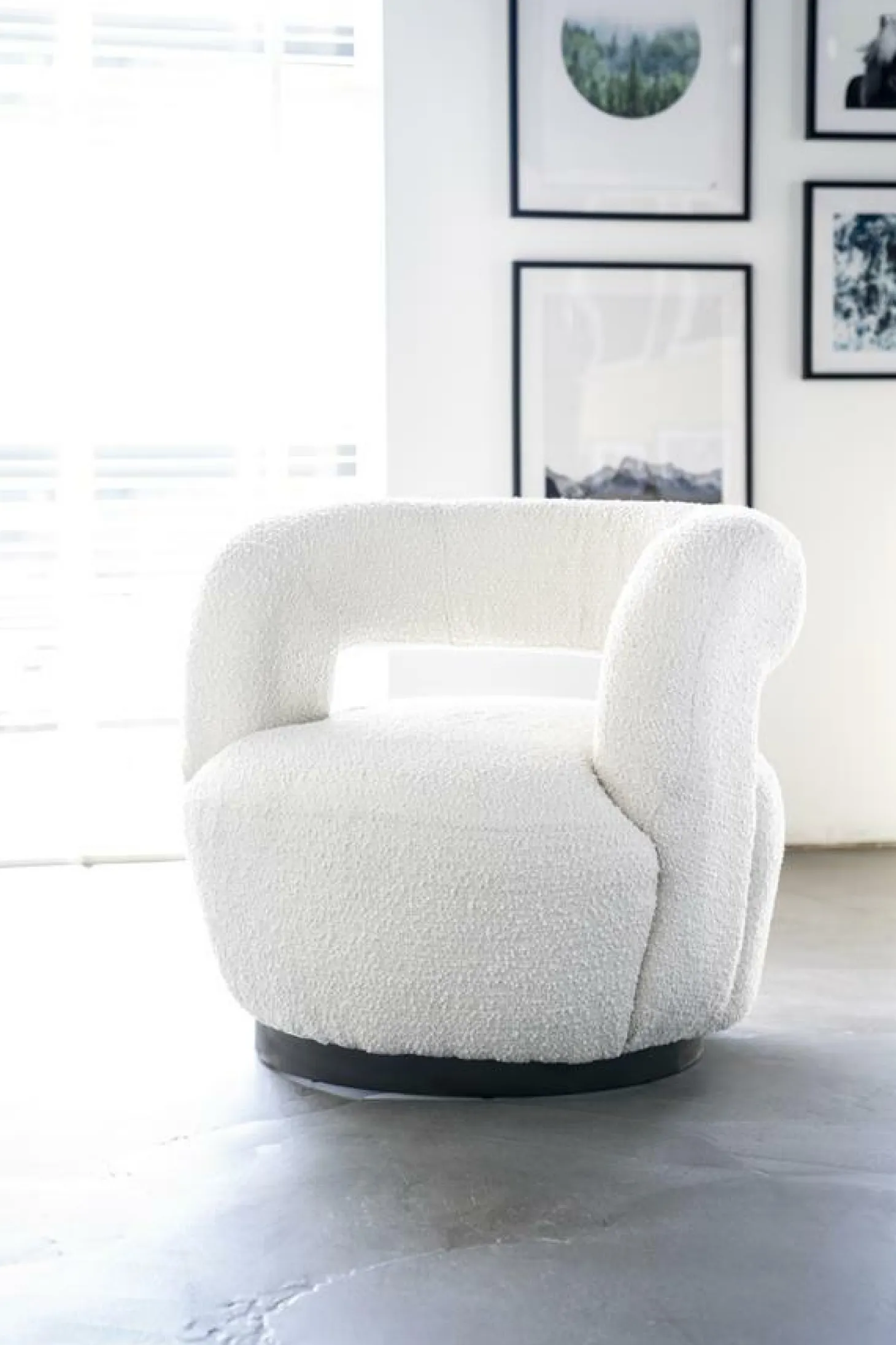 Fauteuil Sharon Bouclé - Zand - Loft24.nl