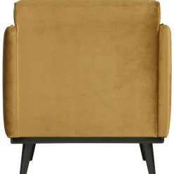 Fauteuil Statement met armleuning Fluweel - Honing Geel - Loft24.nl