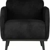 Fauteuil Statement met armleuning Suedine - Zwart - Loft24.nl