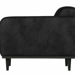 Fauteuil Statement met armleuning Suedine - Zwart - Loft24.nl