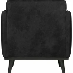Fauteuil Statement met armleuning Suedine - Zwart - Loft24.nl