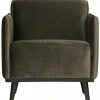 Fauteuil Statement met armleuning Fluweel - Warm Groen - Loft24.nl