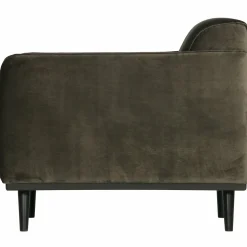 Fauteuil Statement met armleuning Fluweel - Warm Groen - Loft24.nl