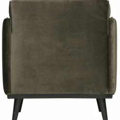 Fauteuil Statement met armleuning Fluweel - Warm Groen - Loft24.nl