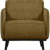 Fauteuil Statement met Armleuning Structure Velvet - Brass - Loft24.nl