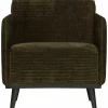 Fauteuil Statement met armleuning Ribstof - Warm groen - Loft24.nl