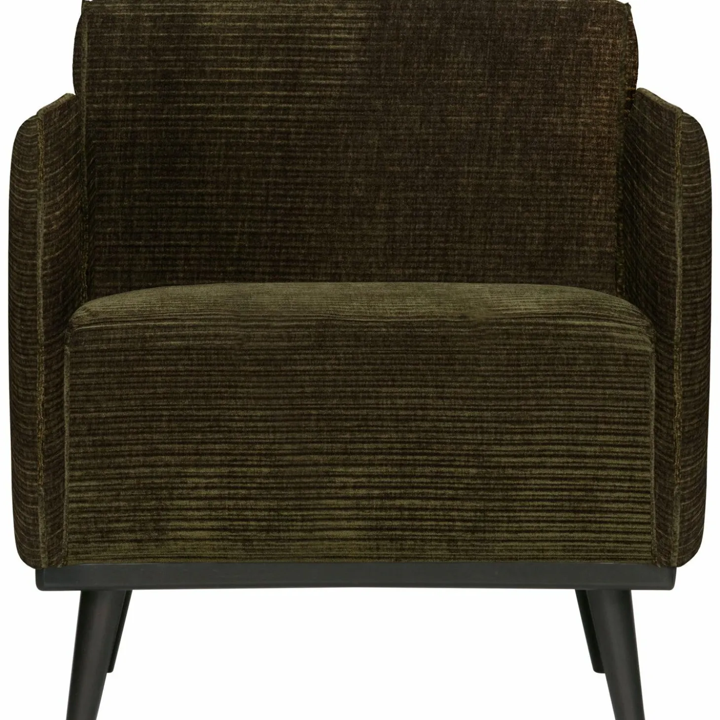 Fauteuil Statement met armleuning Ribstof - Warm groen - Loft24.nl