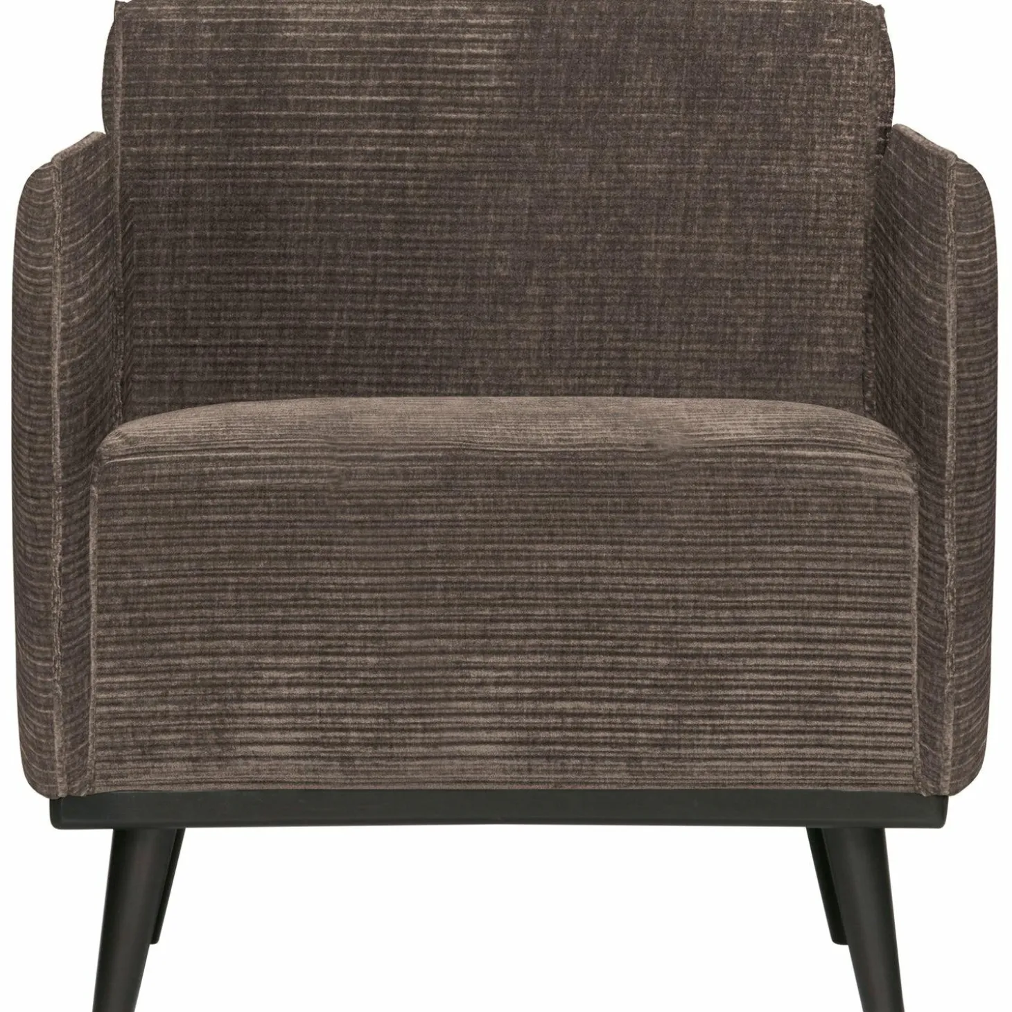 Fauteuil Statement met armleuning Ribstof - Taupe - Loft24.nl