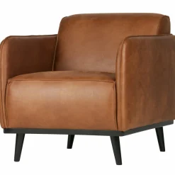 Fauteuil Statement met armleuning Lederlook - Cognac - Loft24.nl