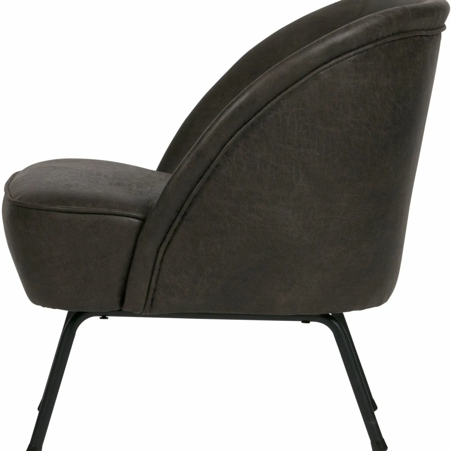 Fauteuil Vogue Leer - Zwart - Loft24.nl