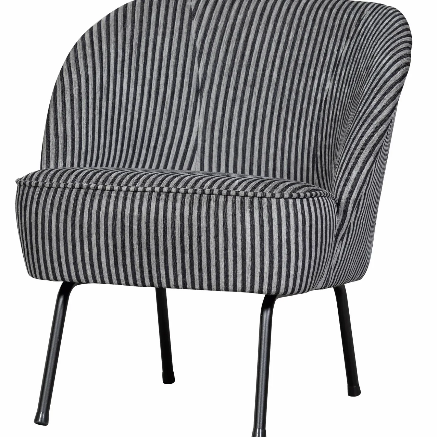 Fauteuil Vogue Streep - Zwart Grijs - Loft24.nl