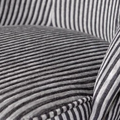 Fauteuil Vogue Streep - Zwart Grijs - Loft24.nl