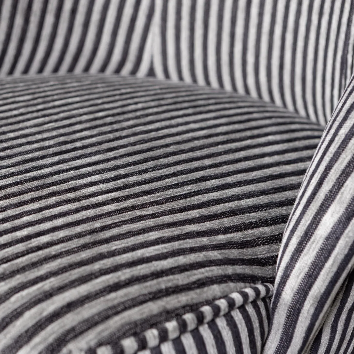 Fauteuil Vogue Streep - Zwart Grijs - Loft24.nl