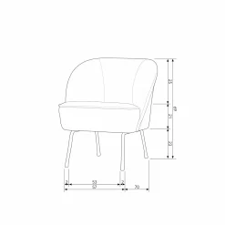 Fauteuil Vogue Velvet Fluweeel - Poppy Grijs - Loft24.nl