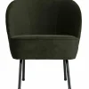 Fauteuil Vogue Velvet Fluweeel - Donker Groen - Loft24.nl