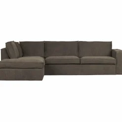 Freddie hoekbank links bruin - Loft24.nl