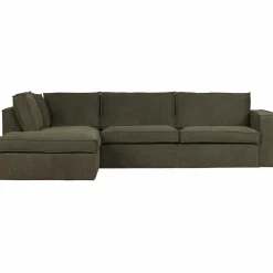 Freddie hoekbank links warm groen - Loft24.nl