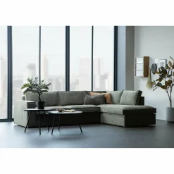 Freddie hoekbank rechts warm groen - Loft24.nl