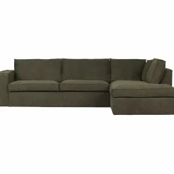 Freddie hoekbank rechts warm groen - Loft24.nl