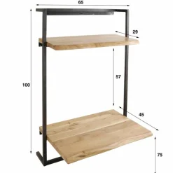Hangend Bureau Air Solid Acaciahout - Naturel - Loft24.nl
