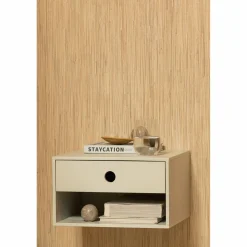 Hangend Nachtkastje Nancy Met 1 lade - Mist - Loft24.nl