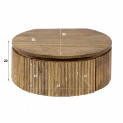 Hangend Nachtkastje Wave Rond - Zand - Loft24.nl