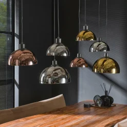 Hanglamp 4+3 Disk Glas Tricolore - Loft24.nl