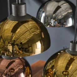 Hanglamp 4+3 Disk Glas Tricolore - Loft24.nl