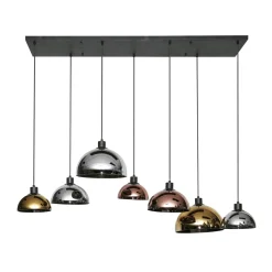 Hanglamp 4+3 Disk Glas Tricolore - Loft24.nl