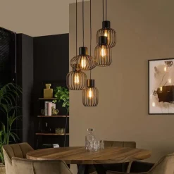 Hanglamp 3+3 Mix Metaal - Loft24.nl