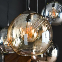 Hanglamp 4+3 multi globe XL - Loft24.nl